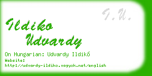 ildiko udvardy business card