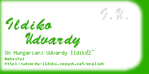 ildiko udvardy business card